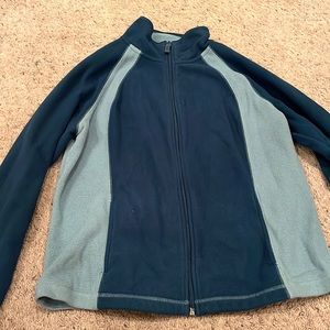 Blue Soft Active Turtle-neck Zip-up